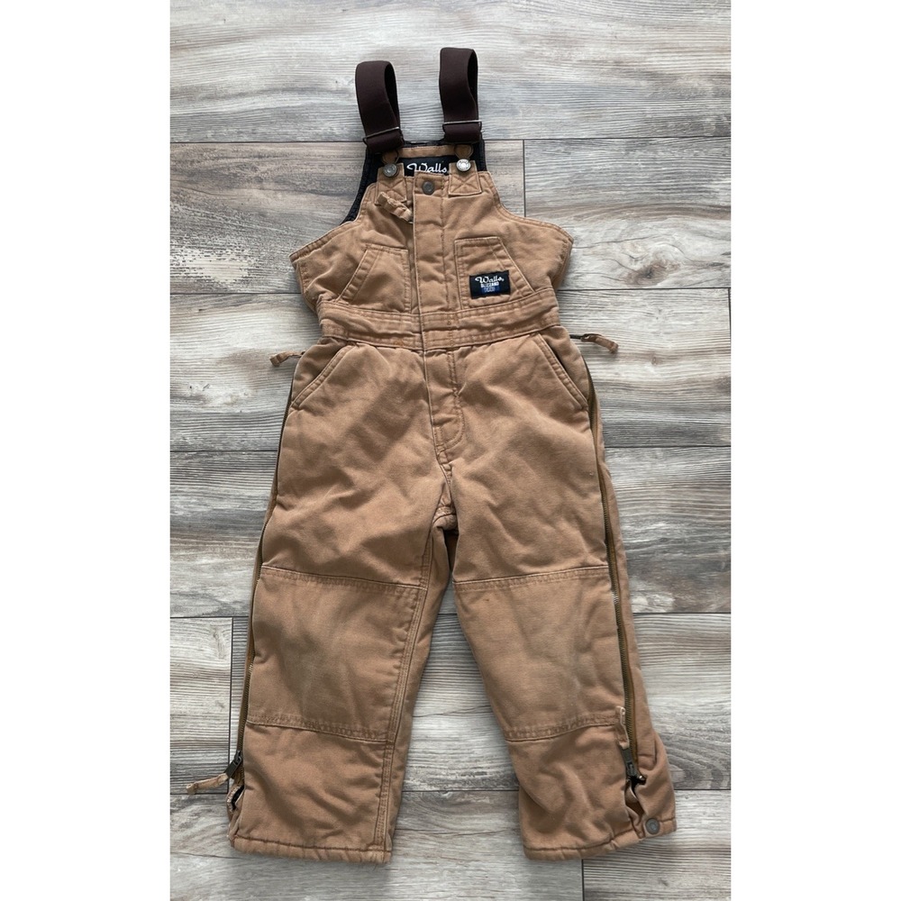 Walls Blizzard Pruf Youth 6-7 Tan Insulated Duck Bib Overalls W93051WEBW